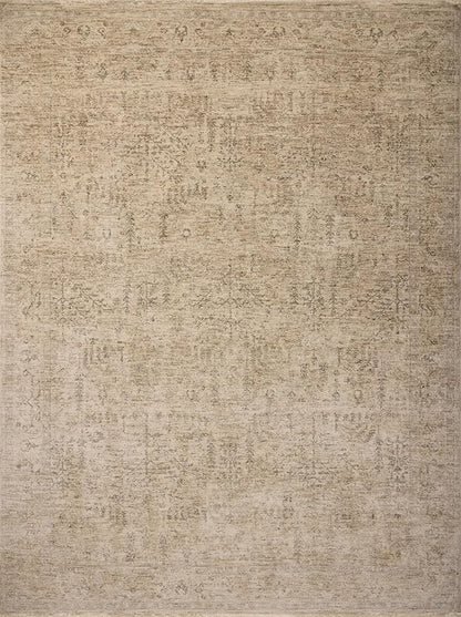 Loloi Magnolia Home by Joanna Gaines Junie Collection JUE-02 Oatmeal/Smoke 9'-6" x 9'-6", .38" Pile Height, Round Area Rug