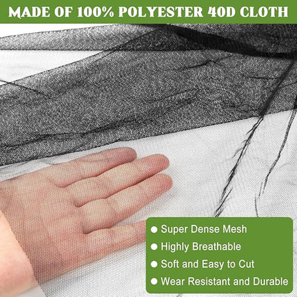 39 x 10 Ft Mosquito Netting, Garden Bird Netting for Patio, Insect Mosquito Net for Plant Protection Breathable Mesh Garden Plant Covers Protect Vegetables Fruits from Birds Bugs