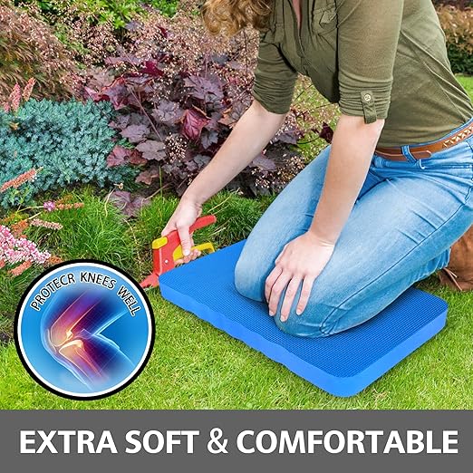 HOOPLE 2 Pack Extra Thick Kneeling Pad, Large Foam Kneeling Cushion for Gardening, Bathing, Exercise, Yoga & Garage Work, Waterproof Comfort Knee Mat, Durable Outdoor Garden Kneeler 17.5 x 11 x 1 Inch