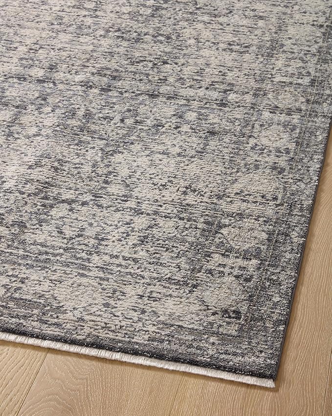 Loloi Amber Lewis Alie Collection ALE-03 Charcoal/Dove 2'-7'' x 7'-9'', .13'' Pile Height, Runner Rug