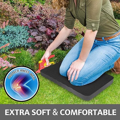 HOOPLE Extra Thick Kneeling Pad 2 Pack, Large Foam Kneeling Cushion for Gardening, Bath, Exercise, Yoga & Garage Work, Waterproof Comfort Knee Mat, Durable Outdoor Garden Kneeler 17.5 x 11 x 1 Inch