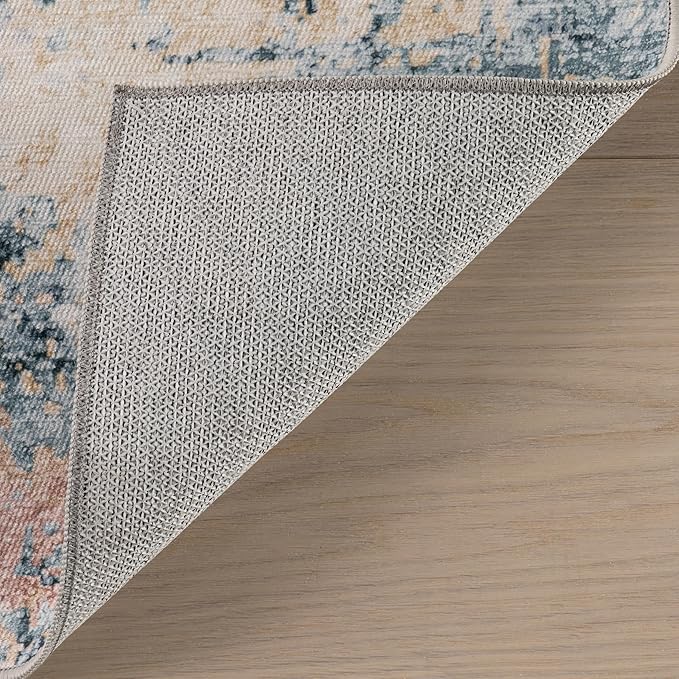 Dash & Albert Blaire Mineral Machine Washable Rug, 4 X 6 Feet, Multicolored Graphic Pattern