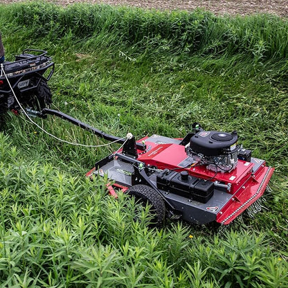 Earthquake Acreage Tow-Behind Mower, 44” Steel Deck, 17.5HP Briggs & Stratton, Electric Start w/Battery, Manual Blade Lever, Adjustable Tow & Height, 2” Ball, Model 42795