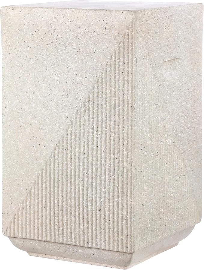 JONATHAN Y TBL1104A Adrian 20.75" Contemporary Minimalist Square Indoor/Outdoor Accent Table Modern, Mid-Century, Art Deco, Contemporary, Patio, Garden, Bathroom, Living Room, Cream Terrazzo Finish