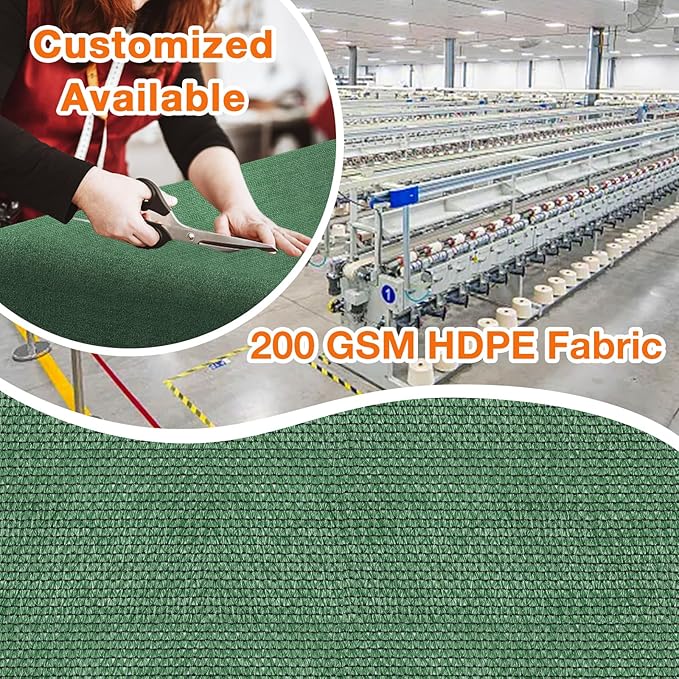 Artpuch Outdoor Pergola Shade Cover 8' X 22' Sun Shade Cloth with Grommets, 90% UV Protection Canopy Patio Privacy Screen (Customized Available) GN107, Green