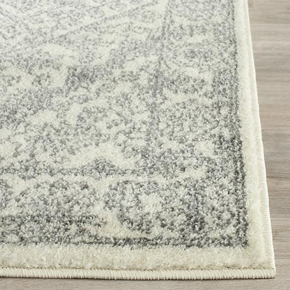 SAFAVIEH Adirondack Collection Accent Rug - 3' x 5', Ivory & Silver, Oriental Medallion Design, Non-Shedding & Easy Care, Ideal for High Traffic Areas in Entryway, Living Room, Bedroom (ADR108B)