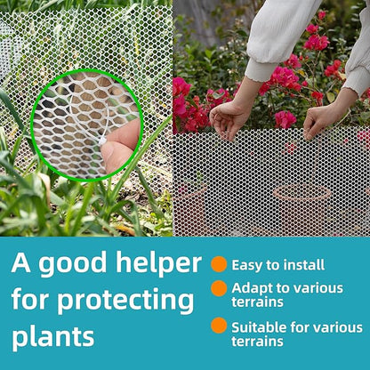 Pet & Garden Safeguard - 15.7IN x 16.4FT Roll - Black Plastic Netting, Multi-Use Decorative Fencing for Poultry, Dogs, Rabbits,Chicken and Snake Barrier