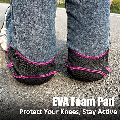 Work Knee Pads for Men & Women, Soft Knee Foam Pad for Gardening, Cleaning Floors – Anti-Slip Straps with Good Elasticity, Lightweight, Concrete Kneepads for Mechanics, Painters, Workers – Pink M