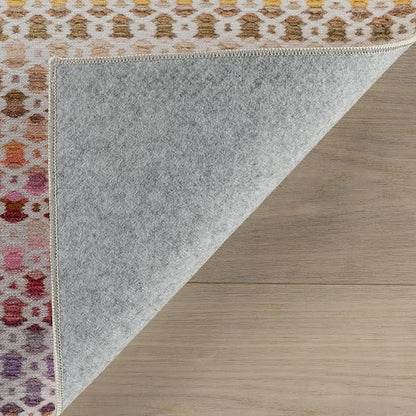 Dash & Albert Poppy Multi Machine Washable Rug, 9.5 X 13.5 Feet, Multicolored Geometric Pattern