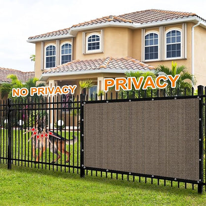 Artpuch 90% Sun Shade Cloth, 4 x 8 FT Pergola Shade Cover Canopy with Grommets, Sun Screen Fabric Tarp for Patio, Outdoor, Garden, Backyard, Mocha