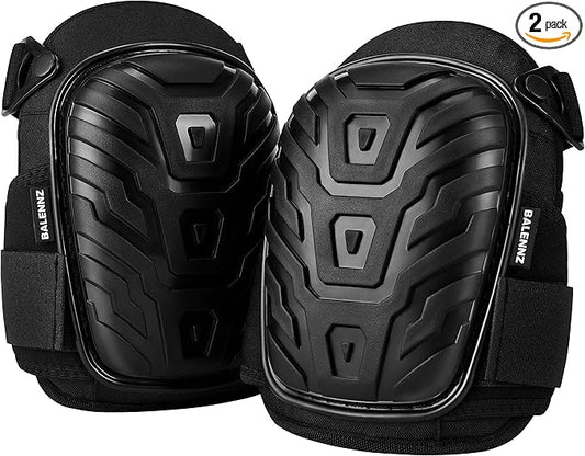 BALENNZ Professional Knee Pads for Work - Heavy Duty Foam Padding Gel Construction Knee Pads with Strong Double Straps – Comfortable Knee Protection for Indoor and Outdoor Use (Knee High)