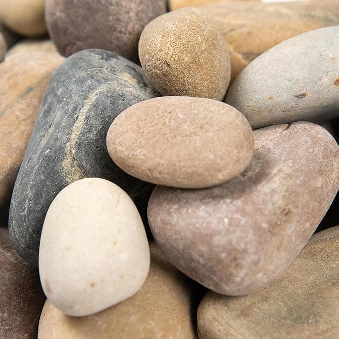 MSI Amazon Decorative Polished Multicolor Pebbles, 0.4 inch - 1.2 inch, 40 lb. Bag