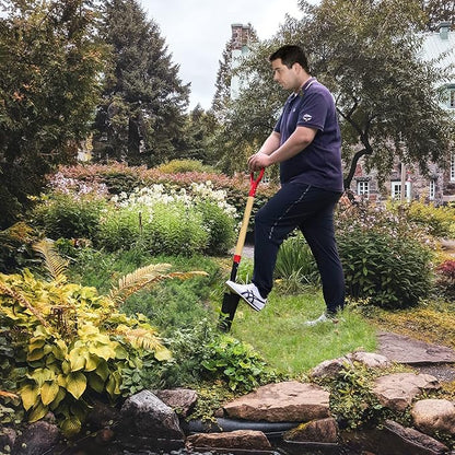 VNIMTI Spade Shovel,Transplanting Spade，Drain Spade,Spade Shovels for Digging,Sharp Shooter Shovel or Spade,45Inch,Stell D-Grip,Wooden Handle