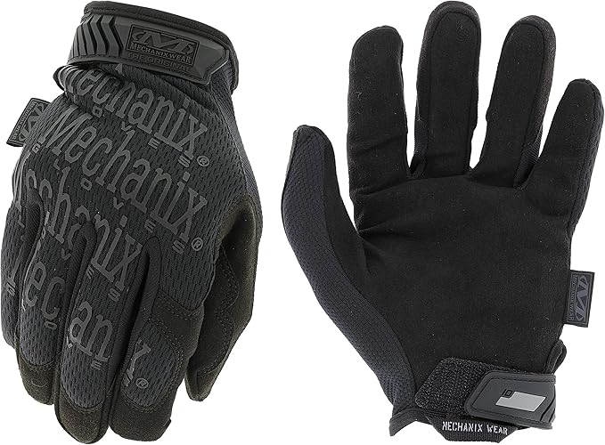 Mechanix Wear: The Original Covert Tactical Work Gloves with Secure Fit, Flexible Grip for Multi-purpose Use, Durable Touchscreen Safety Gloves for Men (Large, Black)