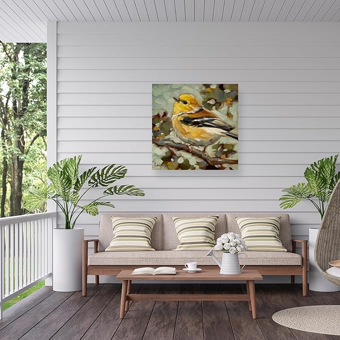 Outdoor Canvas Art - Andrea Lavery 'Goldie' Wall Art for Outdoor Spaces, Patios, or Gardens by Trademark Fine Art