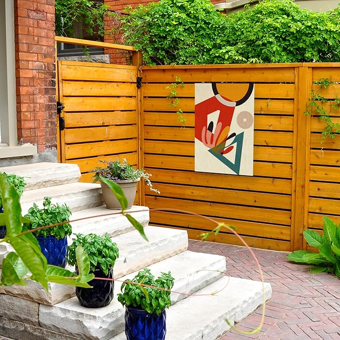 Trademark Fine Art Outdoor Canvas Art - Ana Rut Bre 'Mid Century Cirque 2' Wall Art for Outdoor Spaces, Patios, or Gardens