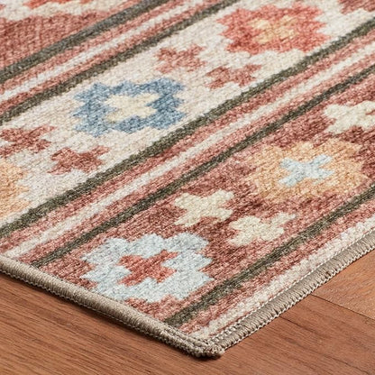 Dash & Albert Canyon Natural Machine Washable Rug, 5 X 8 Feet, Natural Geometric Pattern - Premium Luxury Hotel Quality Soft Breathable Hypoallergenic Machine Washable Easy Care All Season