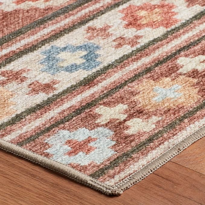 Dash & Albert Canyon Natural Machine Washable Rug, 3 X 5 Feet, Natural Geometric Pattern - Premium Luxury Hotel Quality Soft Breathable Hypoallergenic Machine Washable Easy Care All Season