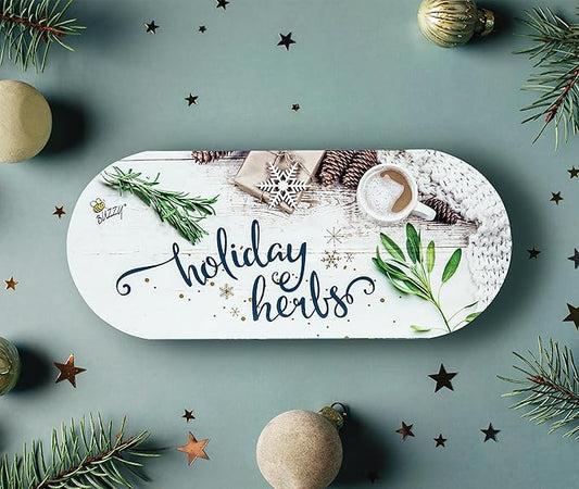 BUZZY Seeds Easy to Grow Rosemary and Sage Windowsill Herb Kit, Decorative Planter Includes Seed Packets and Growing Medium, Indoor Gardening Gift, Seed Starter, Birthday Present Idea