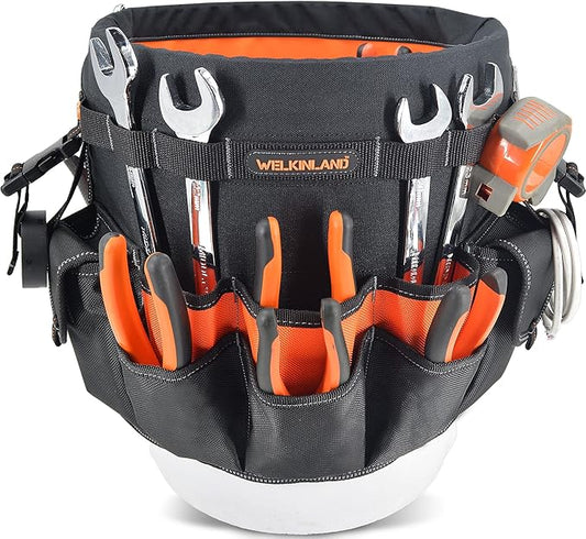WELKINLAND 5 gallon bucket tool organizer, 5 gallon bucket holder, bucket liner, Bucket tool organizer, Tool bucket, Bucket tool bag, Bucket organizer, Bucket bag organizer, Bucket organizer