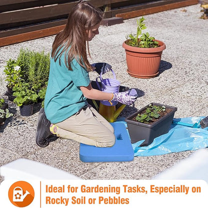 Gardzen 3-Pack Garden Kneeling Pad - For Gardening, Baby Bath, Yoga, Pilates, Exercise, Blue