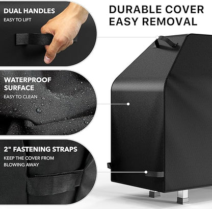 Simple Houseware 55 in. Heavy-Duty BBQ Gas Grill Cover, 600D Polyester Waterproof, Weather-Resistant