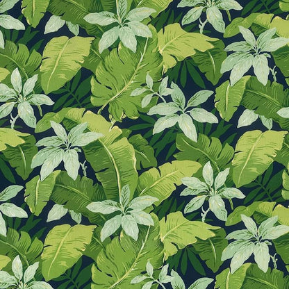 LVTXIII Outdoor Chair Cushions 19"x19"x2" Pack of 2, Water-Repellent Square Corner Memory Foam Seat Cushions with Ties for Garden Patio Furniture, Jungle Leaves