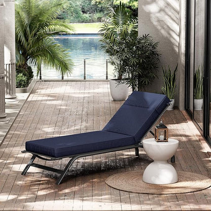 Chaise Lounge Cushions Outdoor, 72" L X 21" W X 4" D Lounge Chair Cushions for Outdoor Furniture, High-Density Foam Outdoor Chaise Cushion-Waterproof Fade-Resistant ThickPatio lounge chair cushion