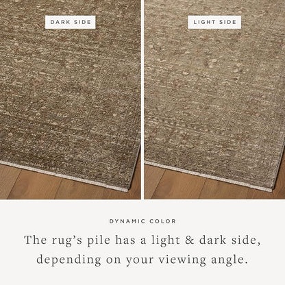 Loloi Haywood Collection HYD-01 Sage/Brown 2'-7" x 8'-0" Runner Rug