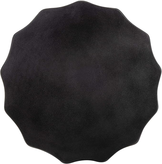 SAFAVIEH Outdoor Jaslyn Black Modern Concrete Round Accent Table