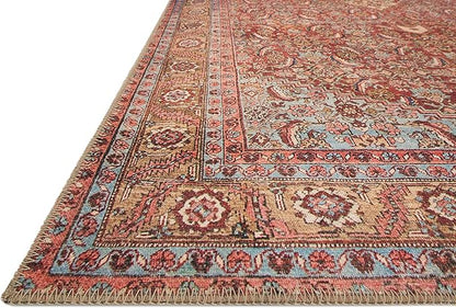 Loloi Loren Collection LQ-06 Red/Multi 2'-3" x 3'-9" Accent Rug