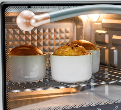 Ramekin Set, UNICASA 8 oz Creme Brulee Ramekins, Oven Safe Baking Set for Custard, Pudding, Souffle Cups, Reactive Gray (Light Green, 8oz x 6pc)