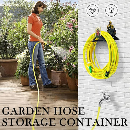 Decorative Garden Hose Holder Wall Mount – Heavy Duty Cast Iron Hose Hanger with Colorful Sunflower Design – Wall Mounted Hose Holders for Outside, Patio, Yard, or Front Door