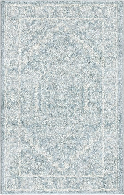 SAFAVIEH Adirondack Collection Accent Rug - 3' x 5', Slate & Ivory, Oriental Medallion Design, Non-Shedding & Easy Care, Ideal for High Traffic Areas in Entryway, Living Room, Bedroom (ADR108T)