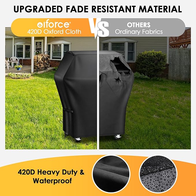 Grill Cover 32 Inch for Outdoor Grill,Grill Cover for Outdoor Waterproof Weather Resistant,UV & Fade Resistant, Compatible with Weber Nexgrill Charbroil Kenmore Gas BBQ, Black