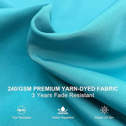 PURPLE LEAF 9' X 12' Patio Umbrella Outdoor Rectangle Umbrella Large Cantilever Umbrella Windproof Offset Heavy Duty Sun for Garden Deck Pool Patio, Turquoise Blue