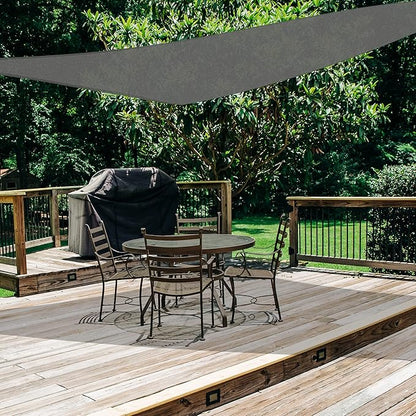 AsterOutdoor Sun Shade Sail Triangle 12' x 12' x 12' UV Block Canopy for Patio Backyard Lawn Garden Outdoor Activities, Graphite