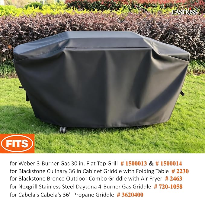 Grill Cover for Blackstone Culinary 36 in Cabinet Griddle,Weber Slate 30" 3-Burner Outdoor Griddle - Heavy Duty Waterproof Fade Resistant Grill Cover for Weber Slate 30 Accessories