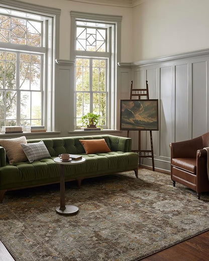 Loloi Magnolia Home by Joanna Gaines Mona Collection MOA-02 BARK/Multi 2'-6" x 4'-0" Accent Rug