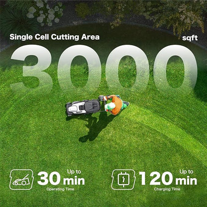 Litheli Lawn Mower 18" Electric Self Propelled for Garden Yards, Lightweight Cordless Lawn Mower Brushless with 6-Position Height Adjustment, 2 x 20V 4.0Ah Battery
