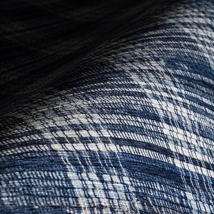 Dash & Albert Denim Plaid Blue Machine Washable Rug, 7.5 X 9.5 Feet, Blue/White Plaid Pattern