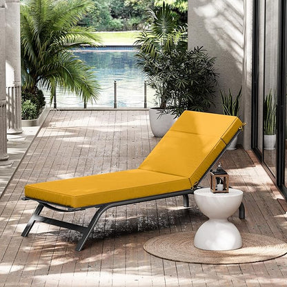 Chaise Lounge Cushions Outdoor, 80" L X 26" W X 4" D Lounge Chair Cushions for Outdoor Furniture, High-Density Foam Outdoor Chaise Cushion-Waterproof Fade-Resistant ThickPatio lounge chair cushion