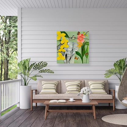 Trademark Fine Art Outdoor Canvas Art - Isabelle Ri 'Gentle Giant' Wall Art for Outdoor Spaces, Patios, or Gardens