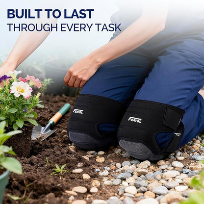 FEATOL Gardening Knee Pads for Women Men, Soft Foam Cushioning & Wear-Resistant Kneepads, Non-Slip Floor-Safe Protection for Flooring, Cleaning, Work