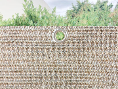 Alion Home© Elegant Privacy Screen for Backyard Deck, Patio, Balcony, Fence, Pool, Porch, Railing. Banha Beige (4' x 15')