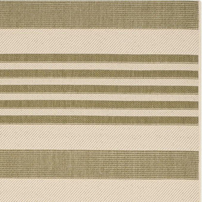 SAFAVIEH Washable Rug Outdoor Courtyard Collection - 2' x 3'7", Green & Beige, Non-Shedding & Easy Cleaning, Ideal for Patio, Front Door, Entryway, Doormat (CY6062-244)