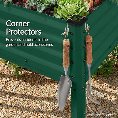 Best Choice Products 72x24x30in Non Toxic Galvanized Raised Garden Bed, Metal Elevated Planter Box, Vegetable Garden, 100% Non Toxic Materials - Dark Green