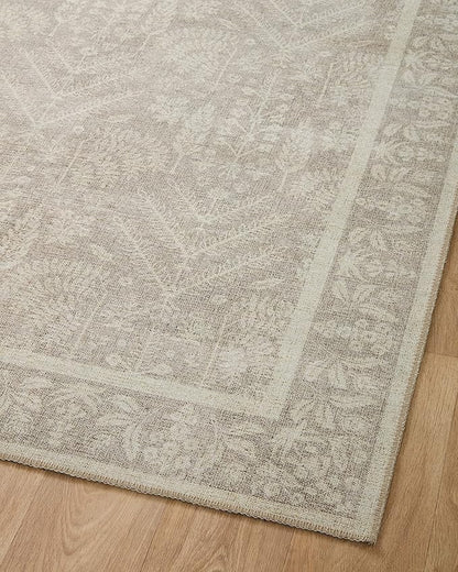 Loloi Rifle Paper Co. Maison Collection MAO-02 Bough Natural 3'-0" x 3'-0" Round, .19" Pile Height, Accent Rug