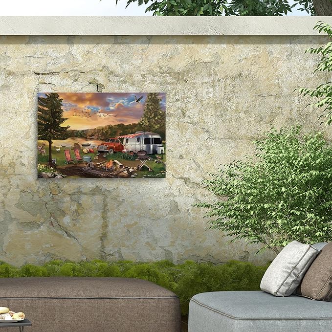 Outdoor Canvas Art - GL Studio 'Wilderness Splendor' Wall Art for Outdoor Spaces, Patios, or Gardens by Trademark Fine Art