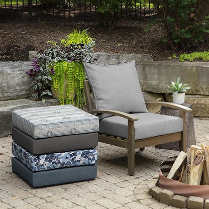 Arden Olefin Outdoor Deep Seat Cushion Set (4-Pack), 24 in x 24 in, Weather-Proof, Rain-Proof, Fade Resistant Patio Cushion for Chair, Sofa, and Couch Paloma Woven Texture